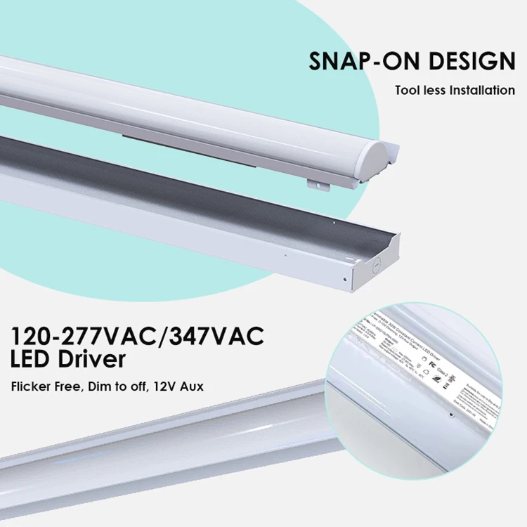 Factory Wholesale CCT Selectable 30W 40W 60W 80W 4ft 8ft Recessed Led Linear Light Retrofit