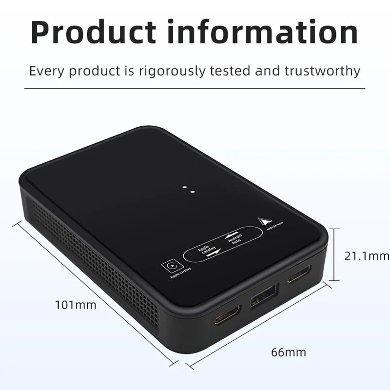 Navihua Android 13 Smart Carplay AI Box 660B Wired To Wireless Carplay Android Auto With HDMI Qualcomm For Youtube Multimedia