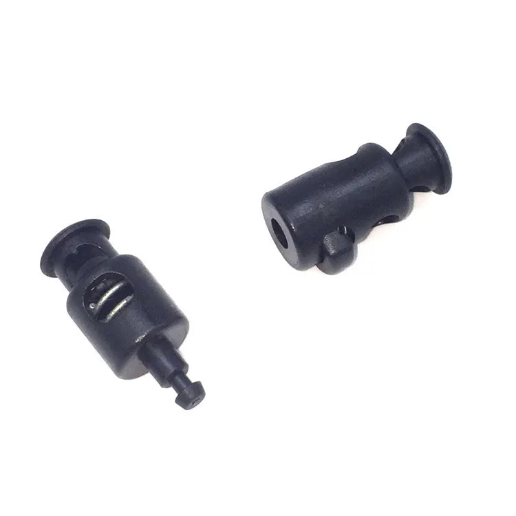 POM Plastic Spring Double Caps Cord Lock Stopper for Bags