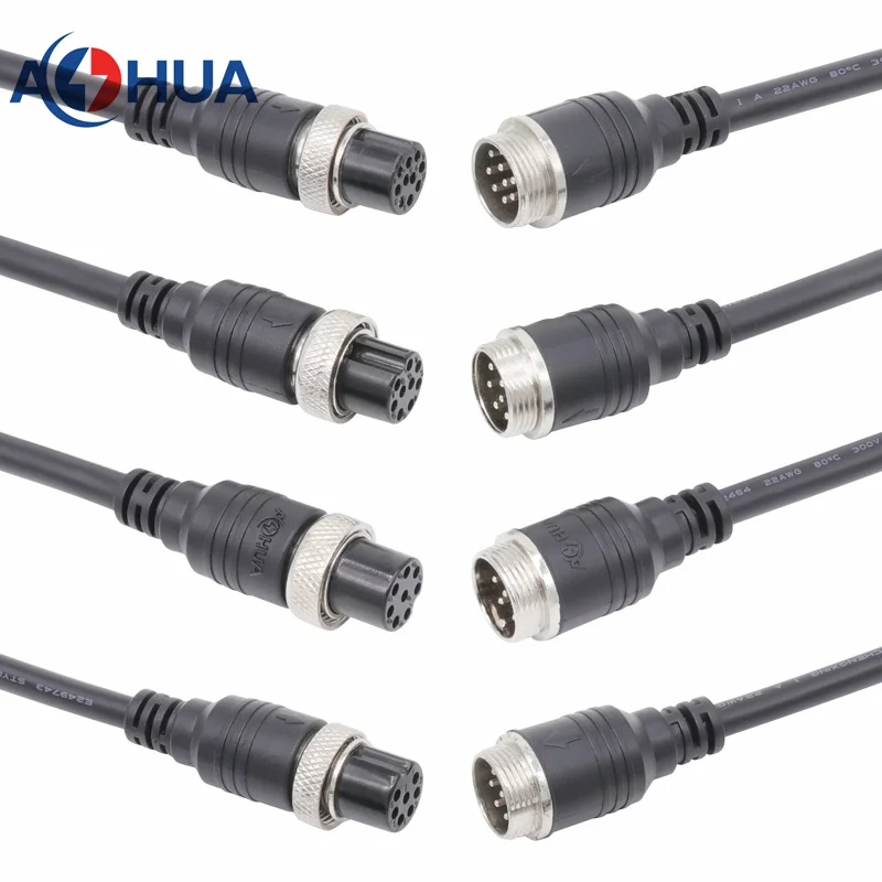 Custom Molded M12 Cable Male Female Plug Connector 3 4 5 Pin Sensor Outdoor Light Led Waterproof Aviation Wire