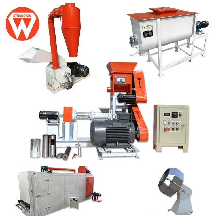 
Henan Strongwin fully automatic pet food production line for making dog cat food 