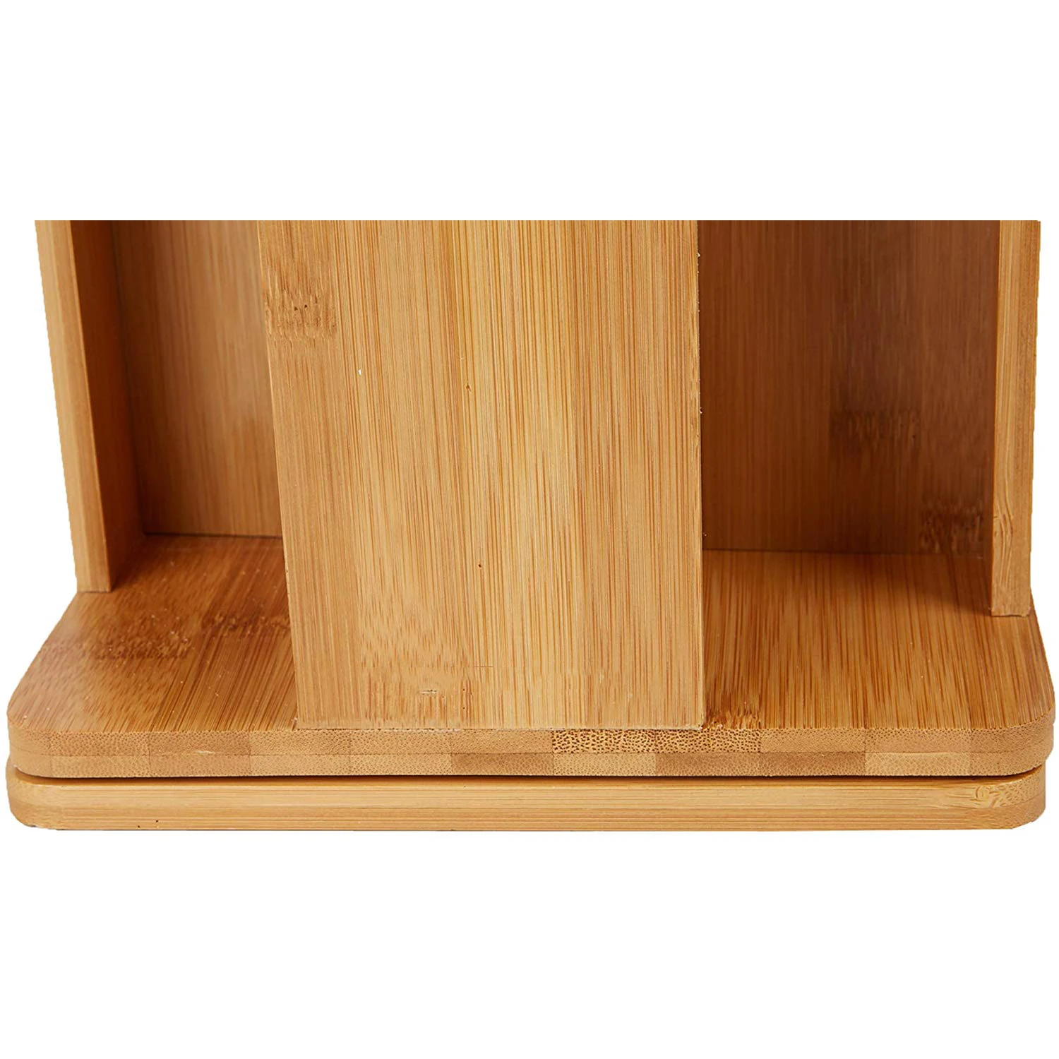 Coffee Cup and Lid Organizer Carousel 4 Compartment Bamboo 4-Cup Paper Holder