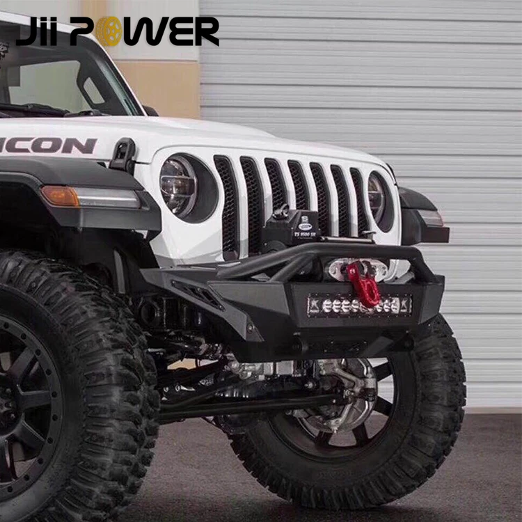 Heavy Duty Offroad Replacement Parts Steel Front bumper for Wrangler 2018+ JL  With Parking Sensor  Hole