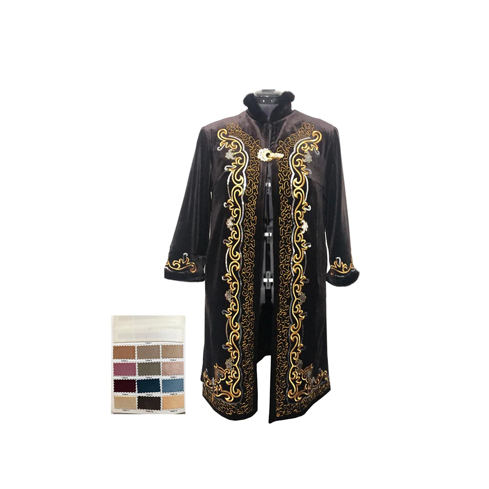 
Winter Long Coat Long Sleeve Beshmet Clothing 