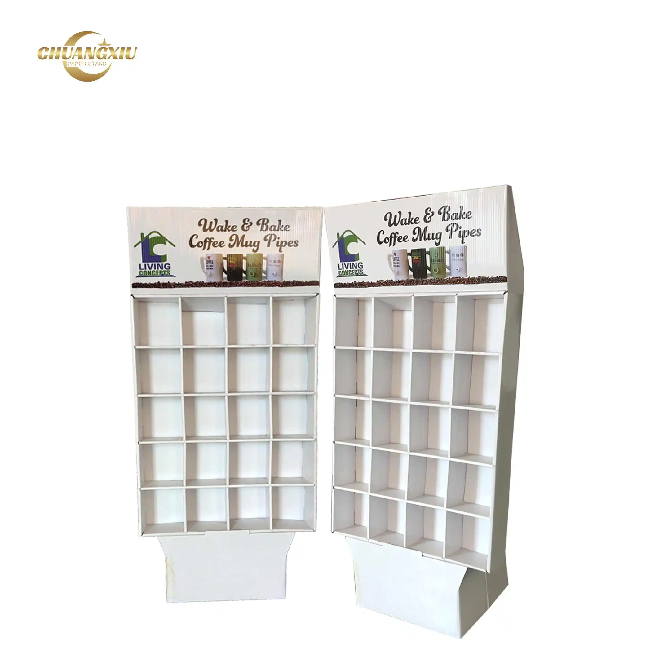 2022 New Technology Professional Manufacturing Paper Exhibition Stand Food Display Rack