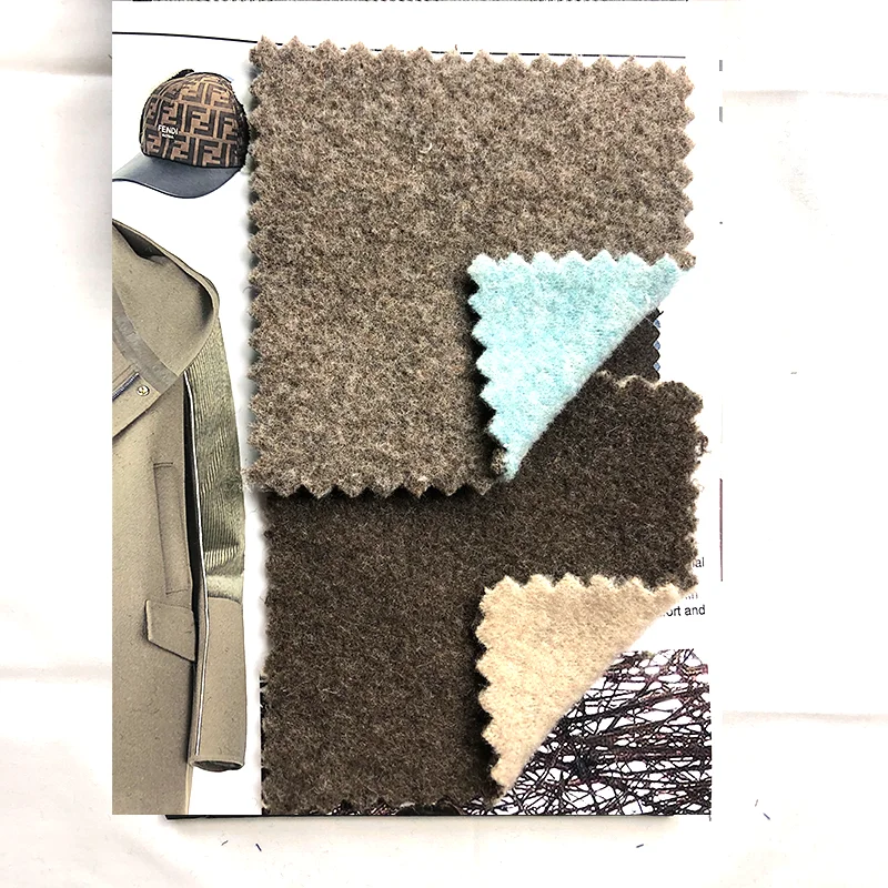 Jacket  knitted  Fabrics Wool Italian Tweed Woolen coat Technics all season autumn winter fall winter Design knitting fabrics