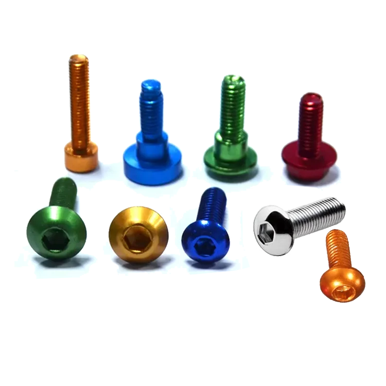 Custom Anodized colors 6063 aluminum hex socket button head screw