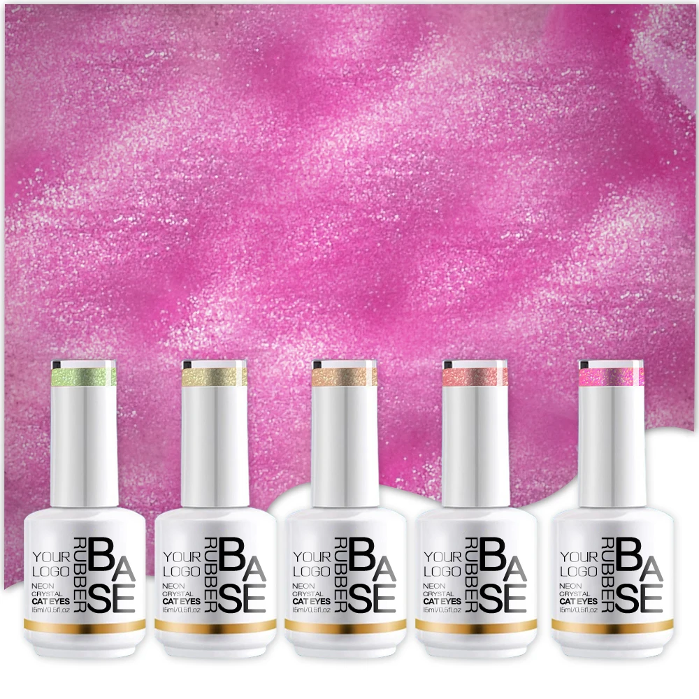 Индивидуальный логотип высококачественные товары для ногтей 36 цветов гель на резиновой основе Oem ЕС стандартное Базовое покрытие кошачий глаз Esmalte En Gel