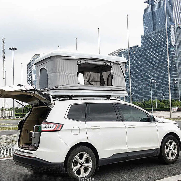 
Outdoor camping 4wd foldable hard shell vehicle open car roof top tent 