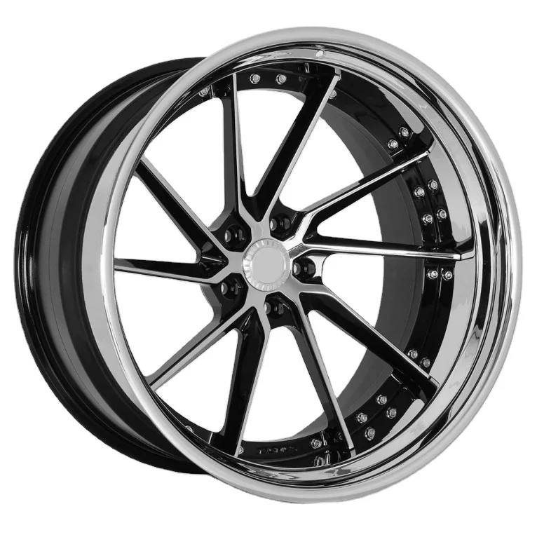 18 19 20 21 22 24 inch 3 piece forged wheel chrome three wheels