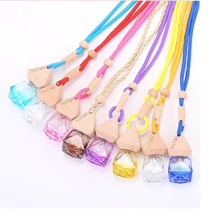 New Design Glass Hanging Lanyard Unique Car Perfume Diffuser Bottle