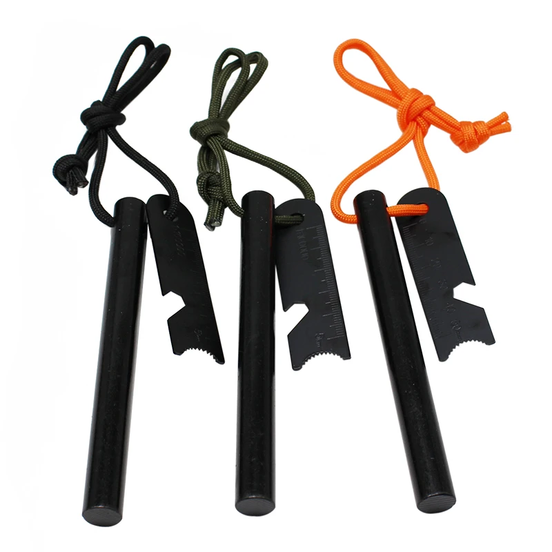 Backpacking Multitool Carry Pouch Pocket Fire Bellow Tinder Emergency Fire Starter Kit for Campfires