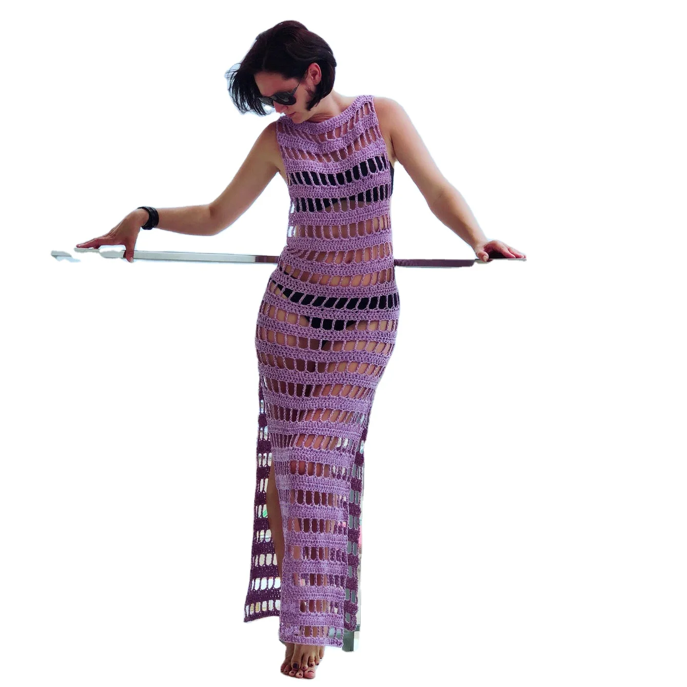 
Women sexy swimming wearing crochet dress women swimming pool sunday crochet dress 