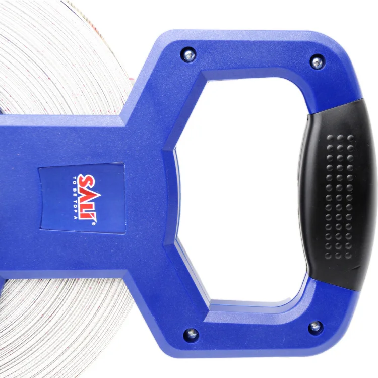 SALI Rubber Grip Handle ABS Body Double Side Printing 100m Easy Operate Fiberglass Tape Measure