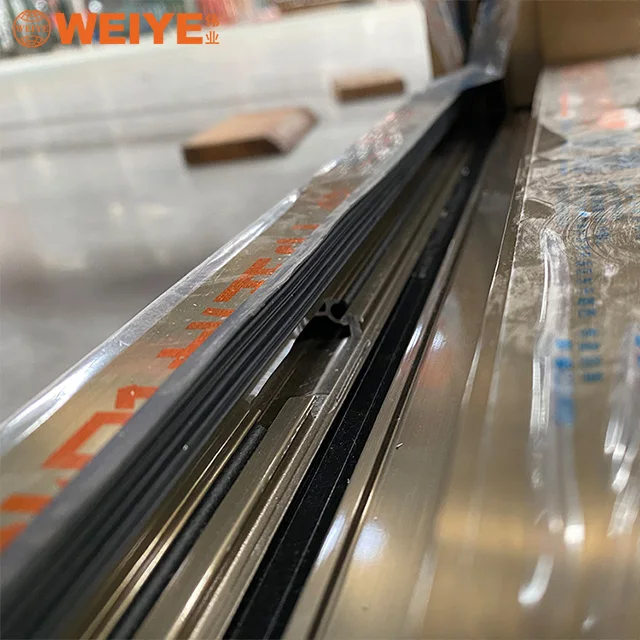 America style commercial aluminium frame front double glass sliding door