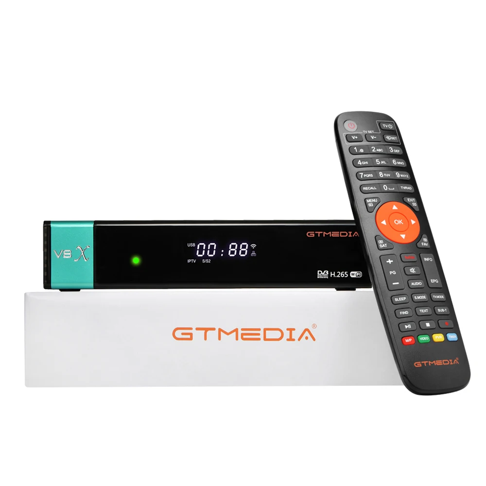 Gtmedia V8X H.265 DVBS2X 1080P Digital Satellite Receiver built-in WIFI Support CCCAM NEWCAM Card Slot