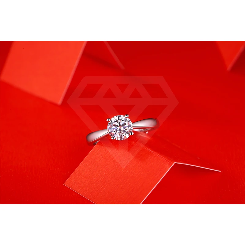 Engagement Diamond Ring Premium 1carat Diamond Ring S925 Sterling Silver VVS Moissanite Wedding Custom 925 Silver Women Ring