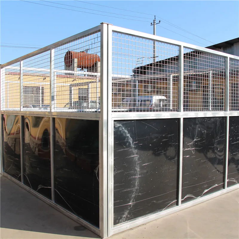 galvanized metal tube and mesh horse stable horse house and horse barn