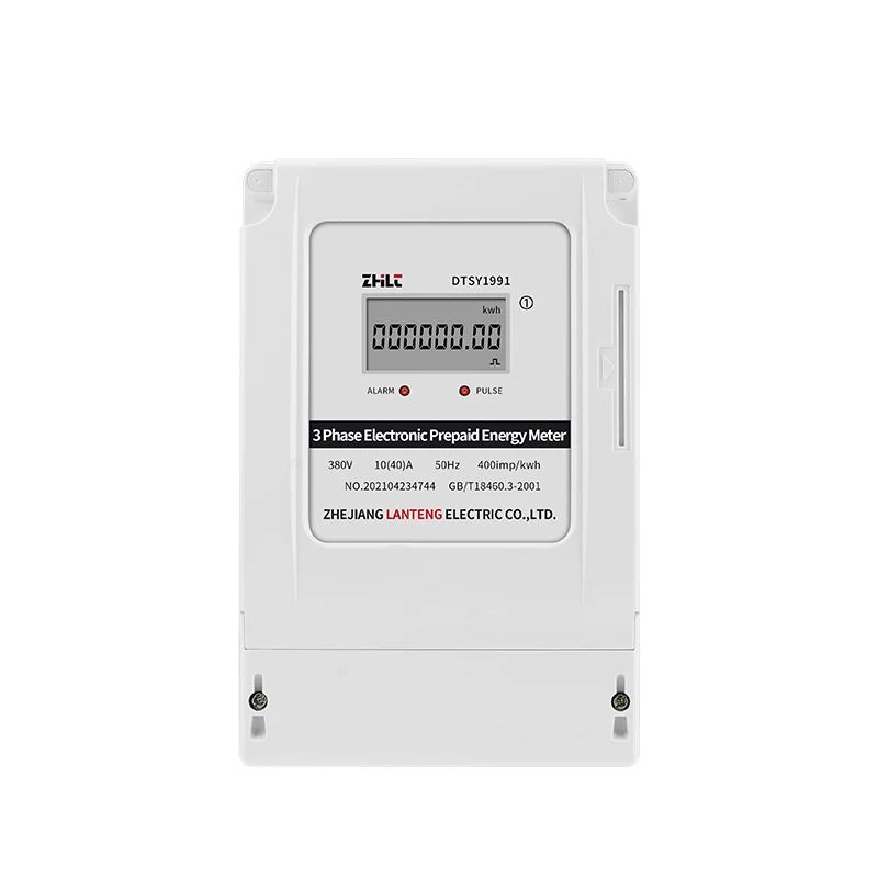 Intelligent Prepaid 380V IC Card Insertion Meter Three-Phase Four-Wire Energy Meter LCD Display RS485 Factory-issued