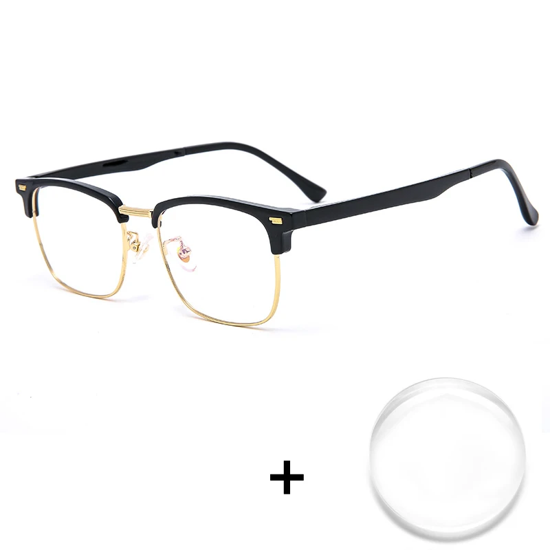 Fashion TR90 Optical Eyeglasses Metal Frame Unisex Eyewear Spring Hinge