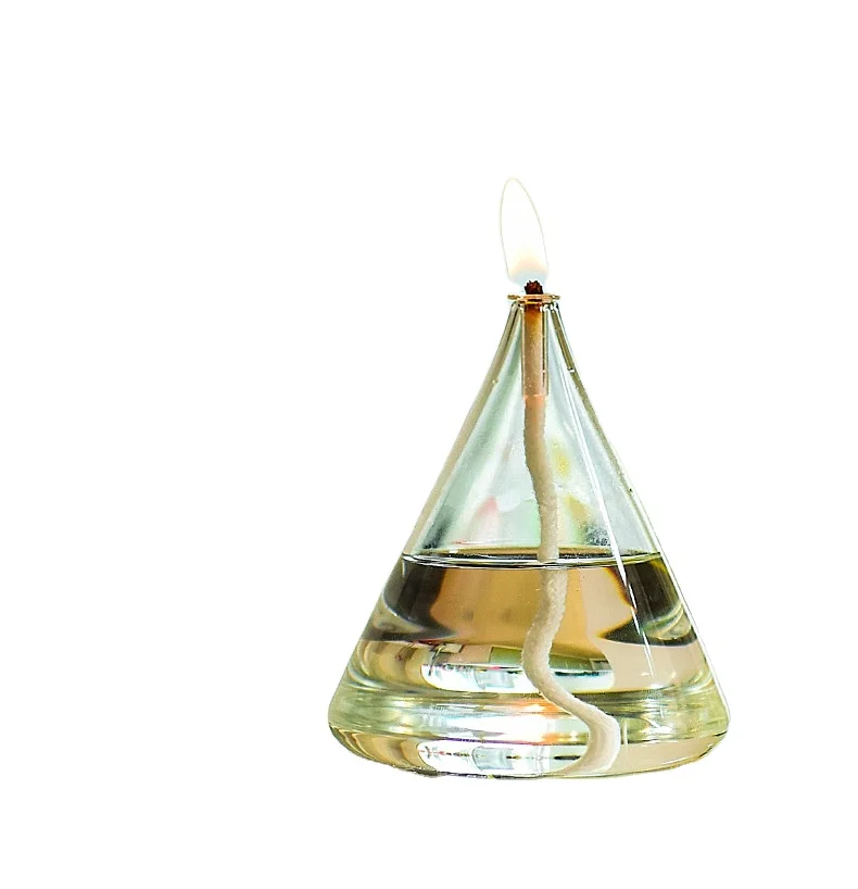 Glass candle holder decoration nordic romantic simple modern home desktop smokeless glass candlestick oil lamp