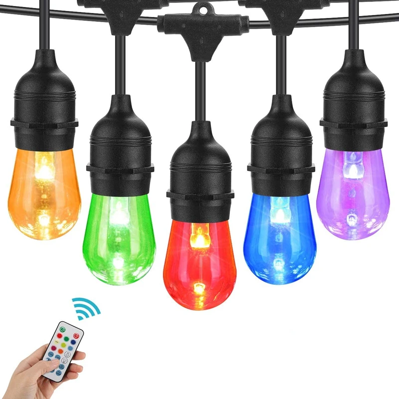 2020 Hot sale Products Color Changing LED RGB RGBW Cafe String lights with Remote Controller