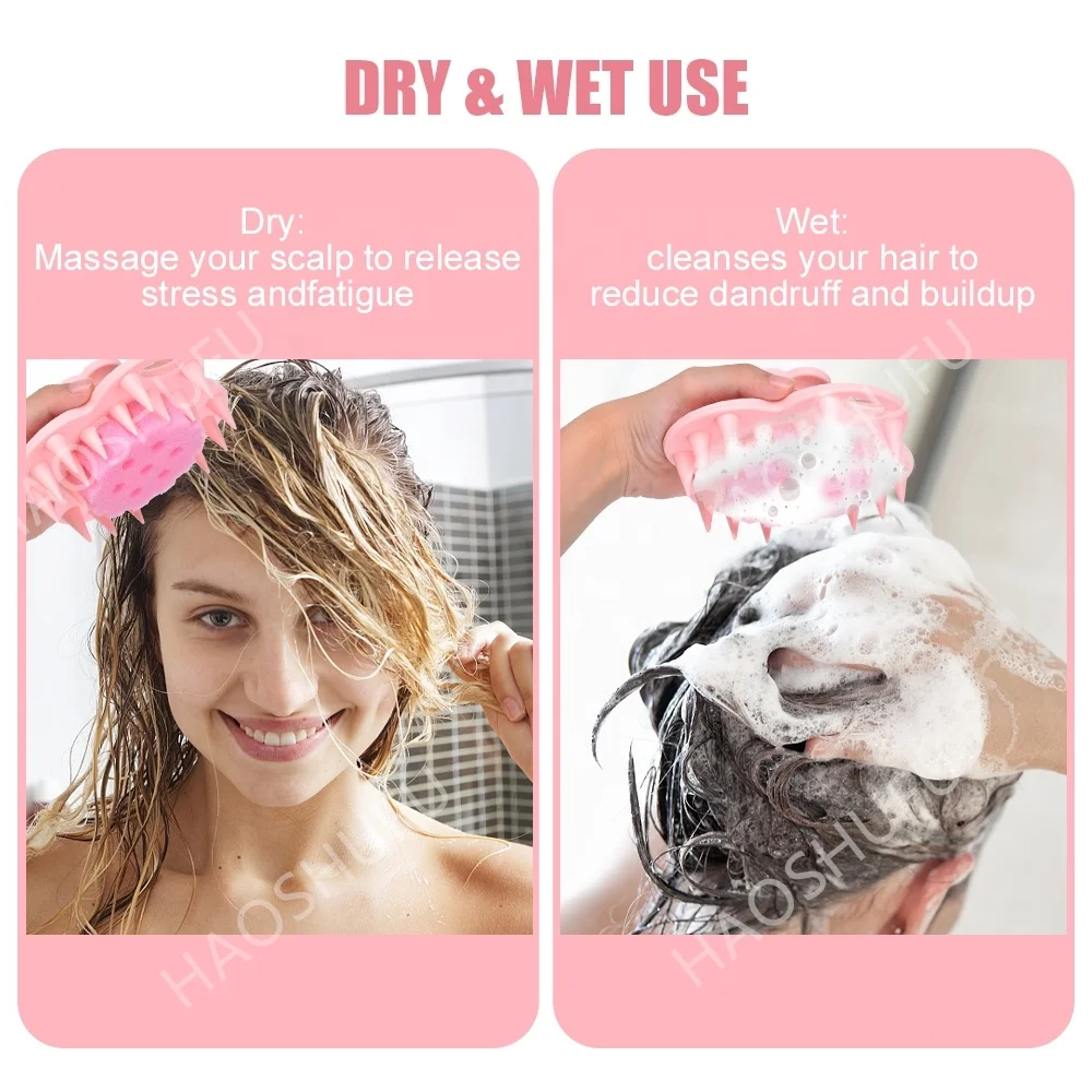 Мягкая силиконовая щётка для волос