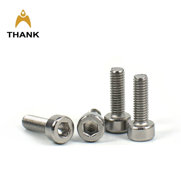 Din912 Metric fine thread hexagon stainless steel allen blank no knurling hex socket cap head screw bolt M2 M3 M6 M8 M12 M18 M24