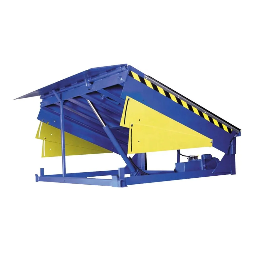 Stationary hydraulic yard ramp/ warehouse cargo loading unloading dock leveler