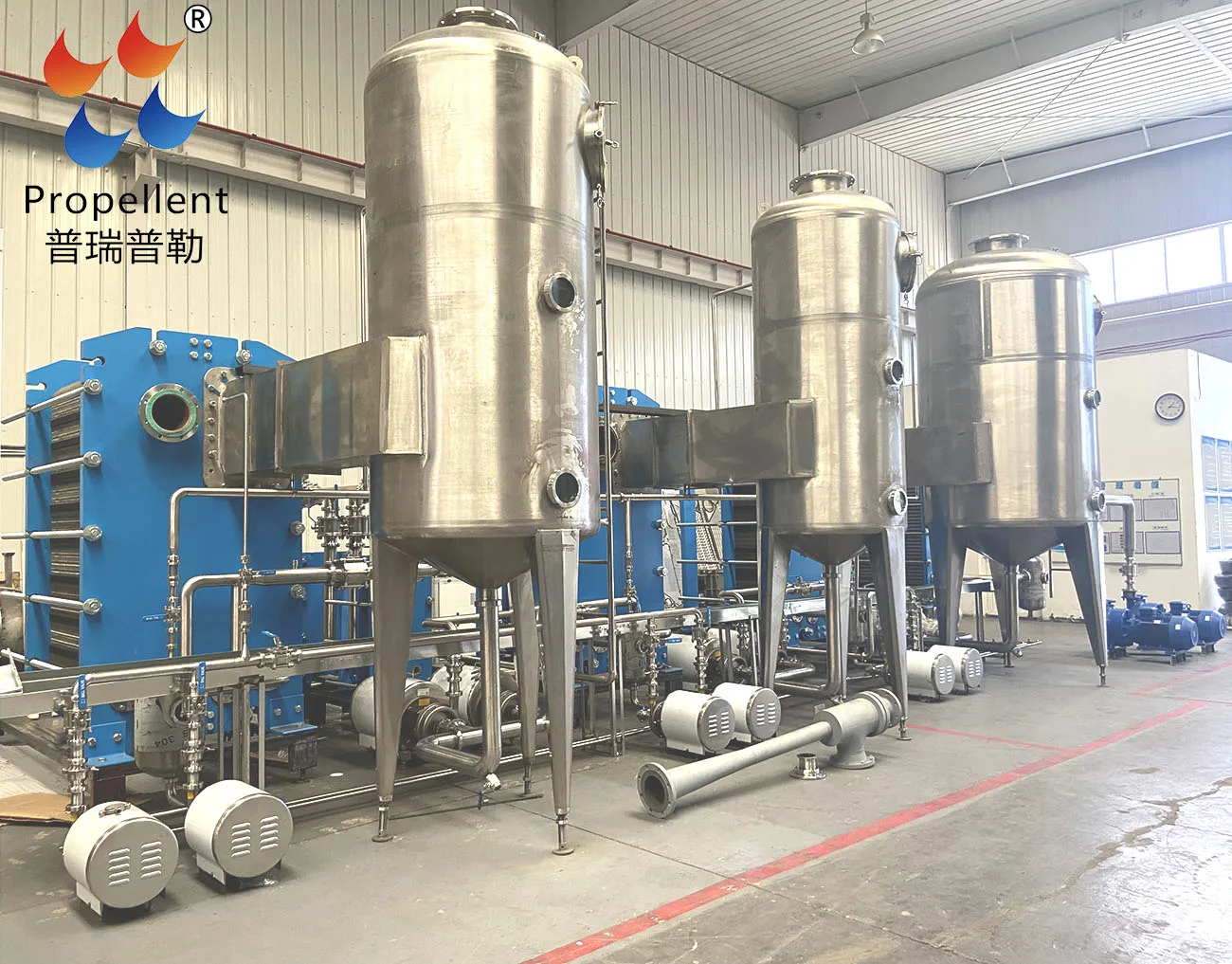Atmospheric Heat Exchanger Falling Film Juice High Capacity 1t/h Wastewater Sea Salt Evaporator