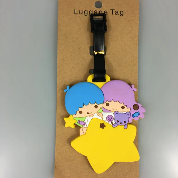 46 Color High quality Cute Kuromi Cartoon Soft PVC luggage tag for backpack luggage case decoration