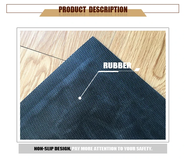 Graceline Polyester surface entrance non slip durable rubber doormat