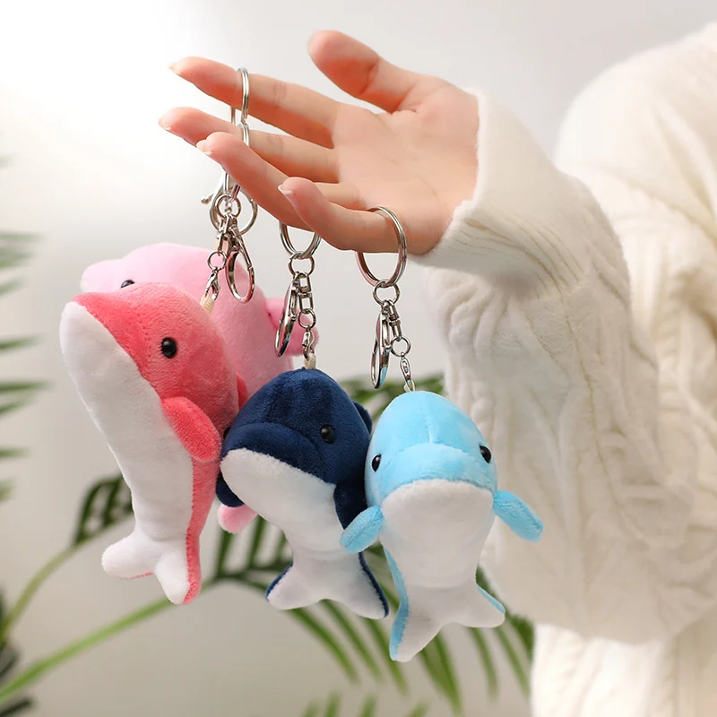 Cute dolphin whale pendant Baby Blue Whale Shark pillow Ocean fish plush toy stuffed animal stuffed dolphin