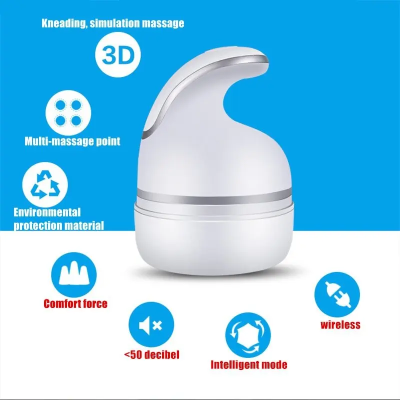 Портативный само мини массажное силиконовый осьминог коготь Электрический вибрирующий голова волос массажер для головы роста