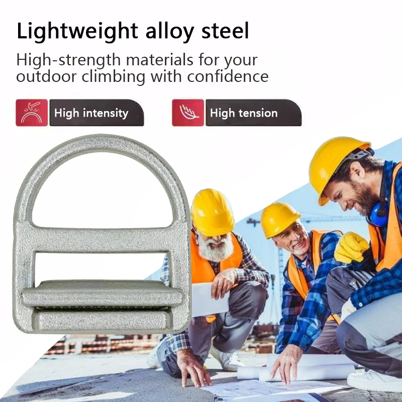 JENSAN Custom Hardware 45mm Stamped Metal Steel Bend D-Ring For Safety Belt Accessories