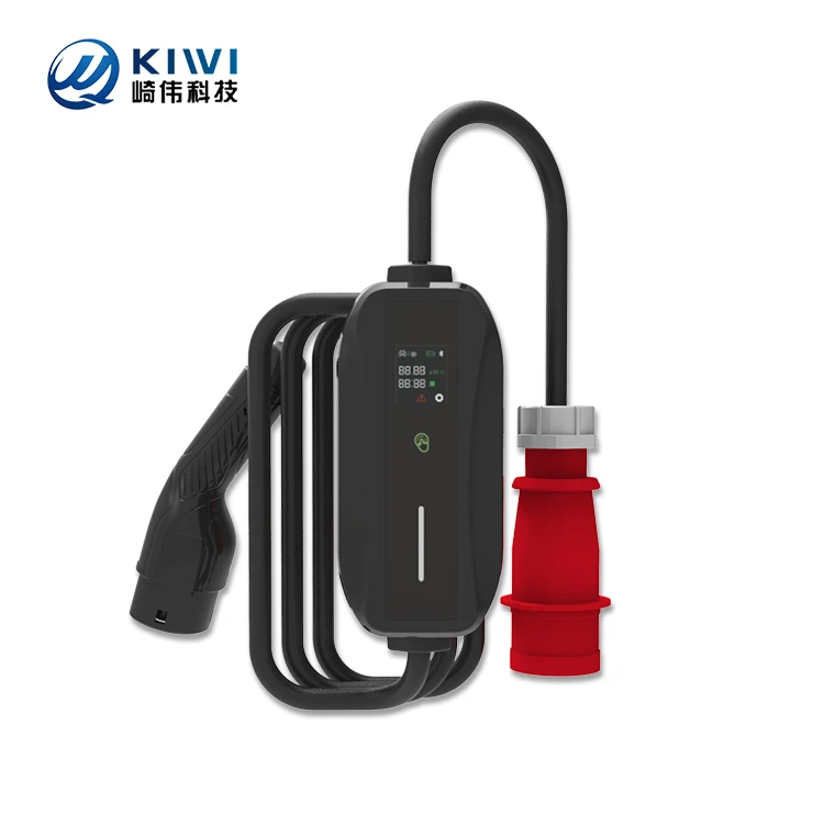 KIWI 11KW 32A  Portable EV Charger  j1772  Car Charger Type 2  Electric Charging Station  for electric car charger