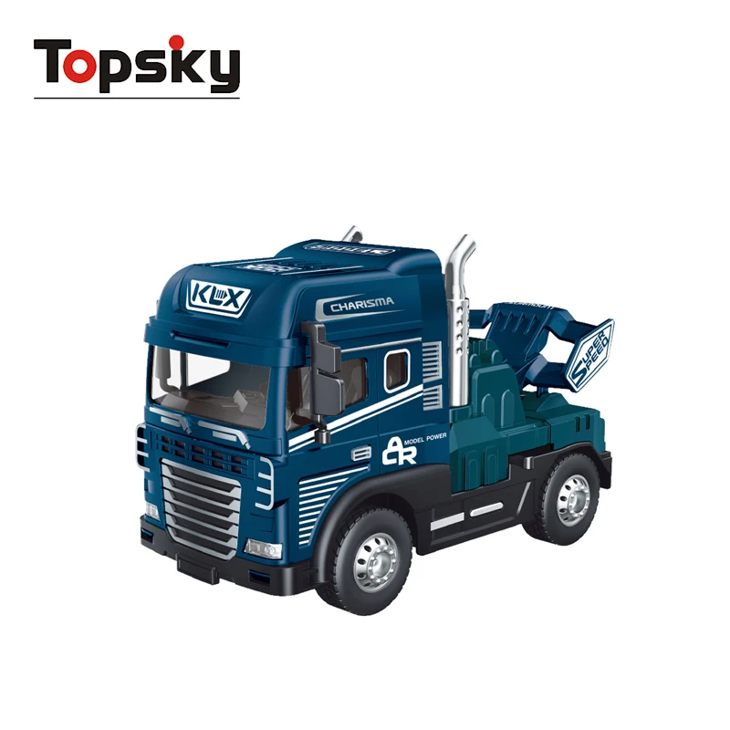 Topsky Diecast Trailer Toys 1:24 Inertia Alloy Truck Vehicle With Light And Music Children Trailer Car Set Diecast Toys For Gift
