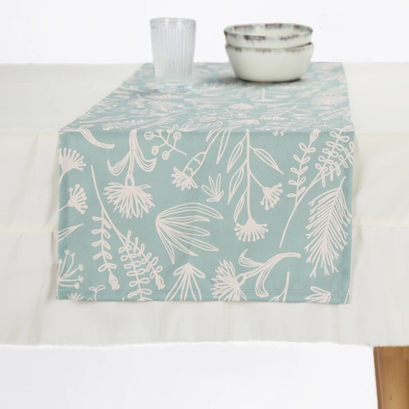 Household Decoration Leaves Fall Christmas Dining Table Runner and Placemat Set for Kitchen