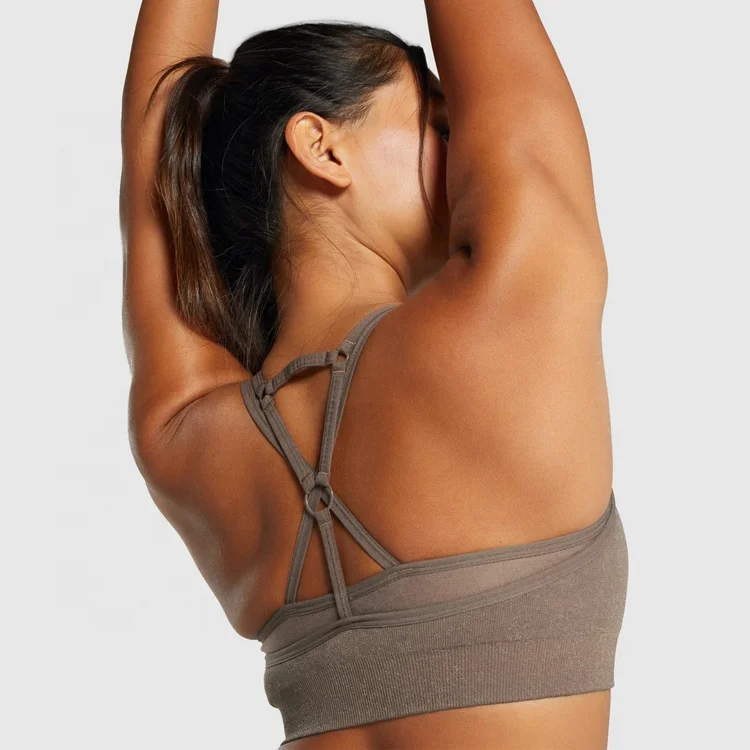 manufacturer OEM High Quality Ladies Gym Wear Double Layered Back Cross Yoga Bra