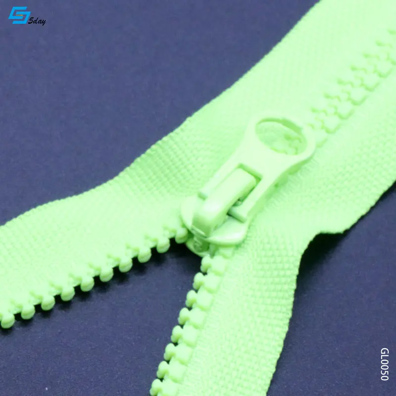 
Strong And Soft Zipper China Supplier Green Resin Teeth Fastener Zip 