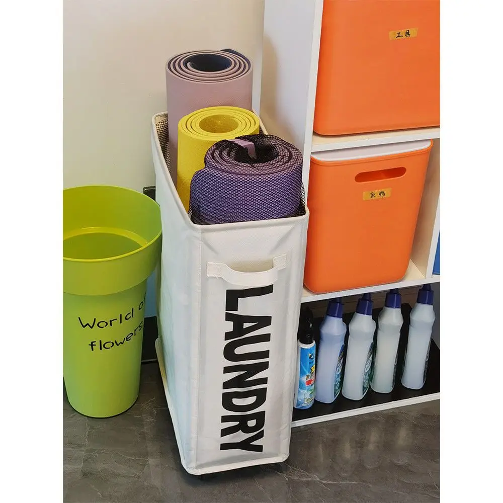 Foldable Laundry Hamper with Handle Sports equipment Basket on Wheels