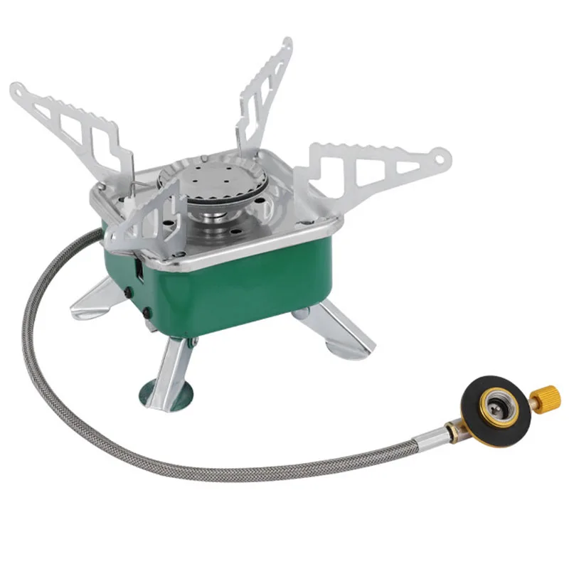 Portable Lightweight Camping Stove Collapsible Pocket Rocket Backpacking Stove Single Burner with Piezo Ignition for Hiking