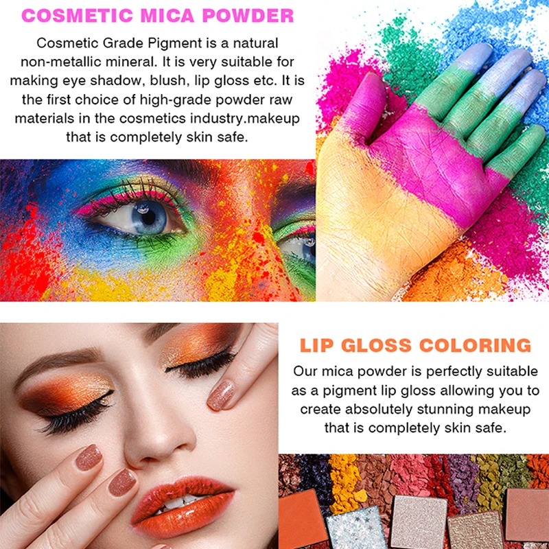 Amazon Hot Sale 500 Colors Mica Powder Epoxy Resin Pigment Candle Diy Cosmetic Eyeshadow Mica Pigment