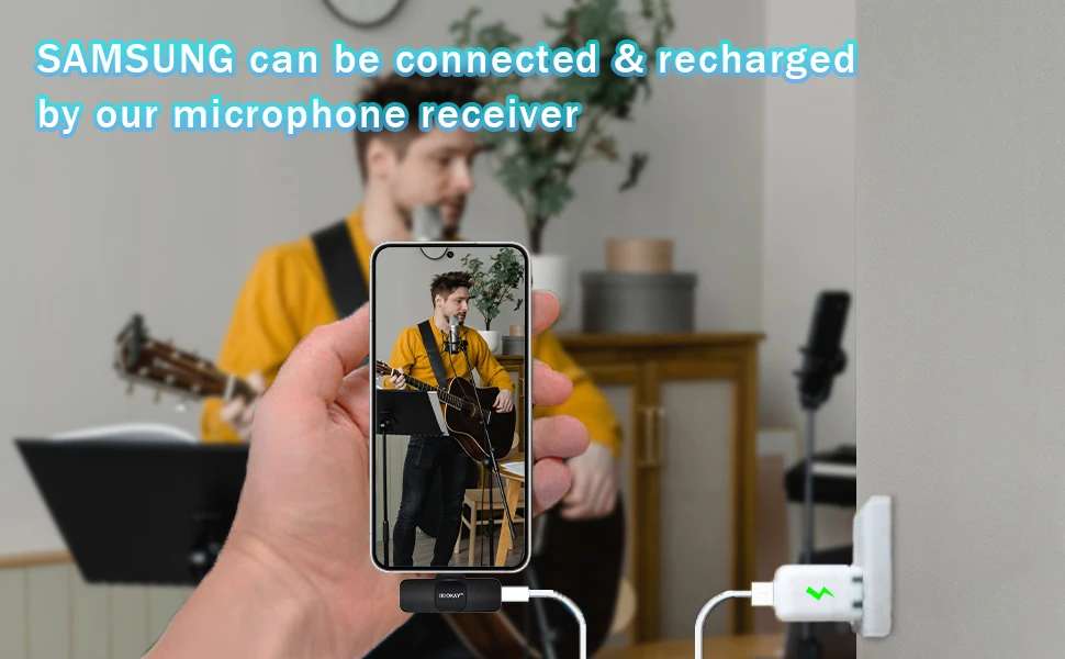 2.4GHz mobile Noise Canceling   Lavalier Microphone Wireless with Lightning port  for iPhone