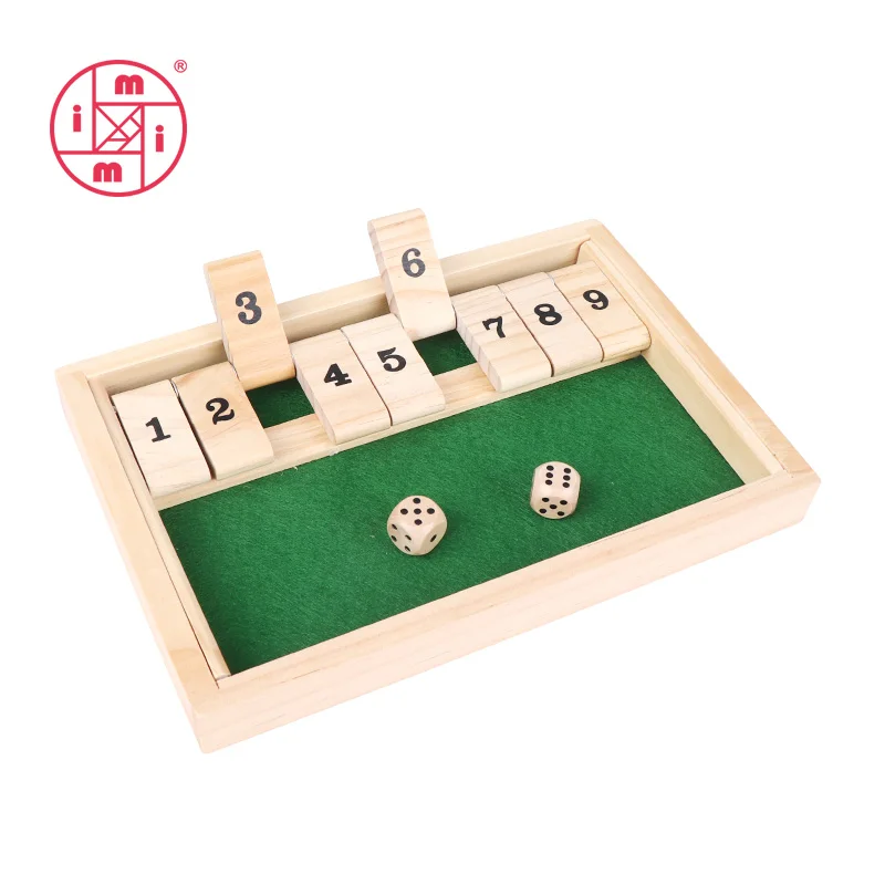 Wooden Early Educational Intelligent board game Shut the Box Game popular Board games for 4 plays