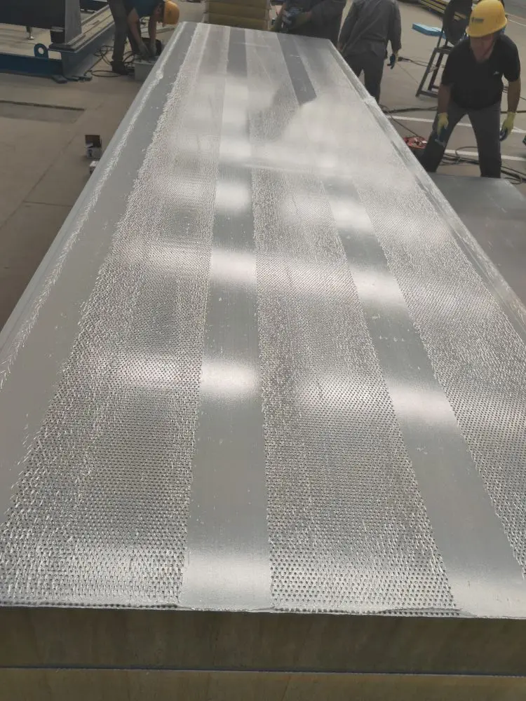 Insulated Sound Absorb And Sound Reduce Perforated Acoustic Glass Wool Sandwich Panels