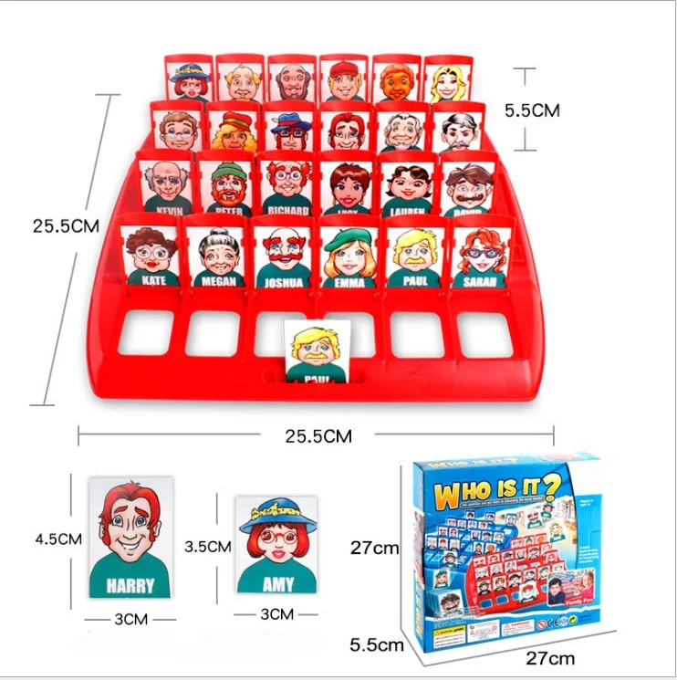 Hot Popular Educational Intellectual Classic Board Game Cheap Family Games Party Playing Guess Who For Kids