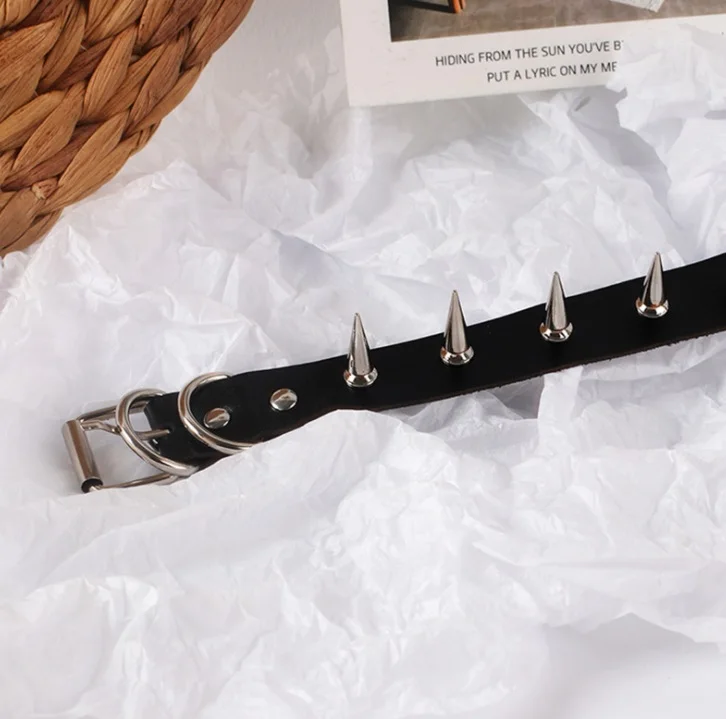  Sexy Neck Choker Necklace Exaggerated Punk Rivets Studs Collar