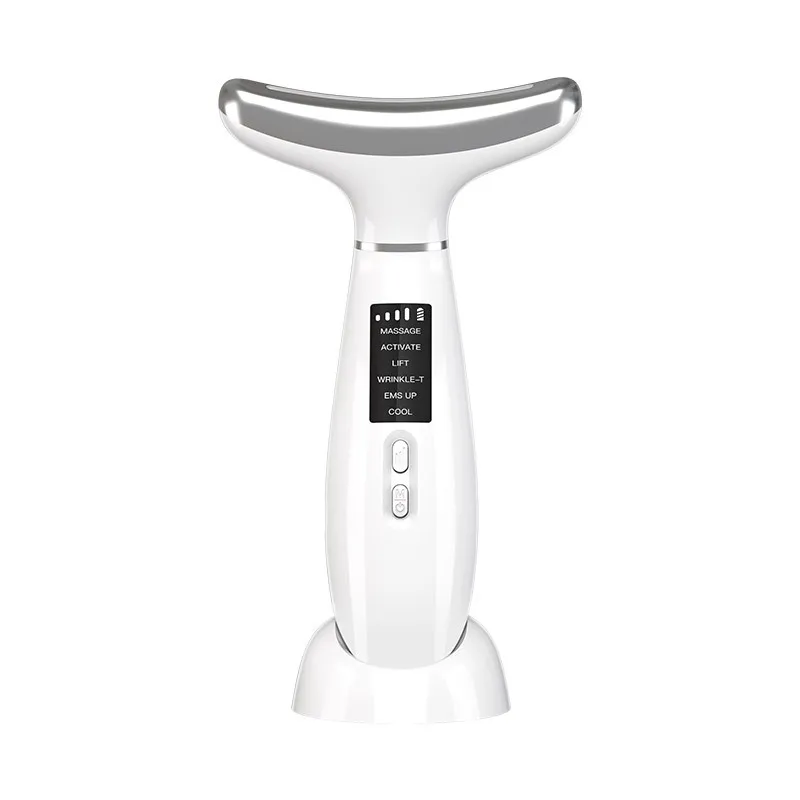 Hot Sale Neck Lift Beauty Device Anti-aging Skin Care Rejuvenation V Facial Hot Cold Compress Face And Neck Lifting Massager
