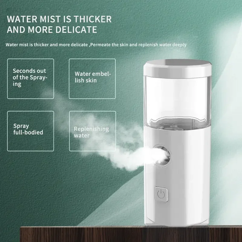 Potent Moisturizing Home Handheld Mini Facial Steamer Beauty Handy Mist Nano Sprayer